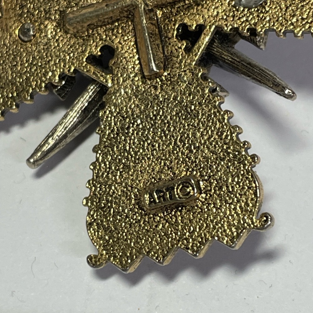 Elegant Gold and Multicolor Cross Pendant - Picture 2 of 3